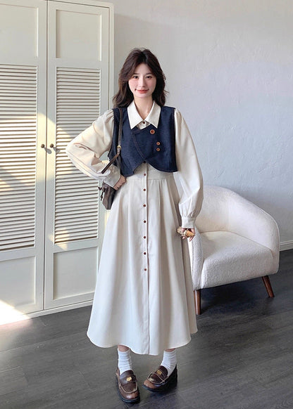 デニムベスト＆ワンピースセット👗