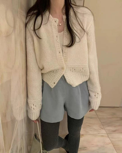 透かし編みニットカーディガン🧵