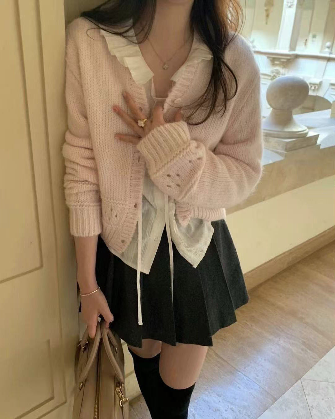透かし編みニットカーディガン🧵