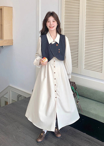 デニムベスト＆ワンピースセット👗
